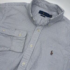Polo by Ralph Lauren Blue and White Striped Shirt